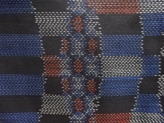 JAPANESE KIMONO / ANTIQUE KIMONO / SILK / DORO OSHIMA TSUMUGI / WOVEN STRIPE